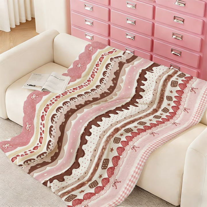 Soft Plush Floral Pattern Throw Blanket