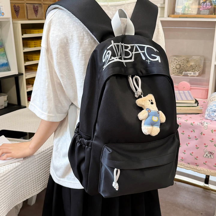 Casual Backpack with Cute Plush Keychain Stornfield