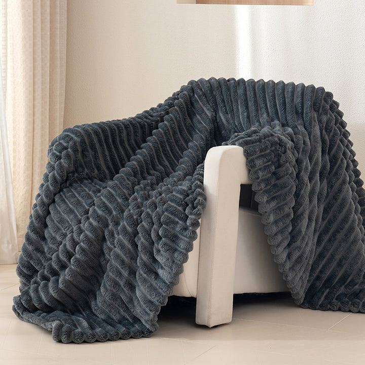 Textured Plush Throw Blanket Stornfield