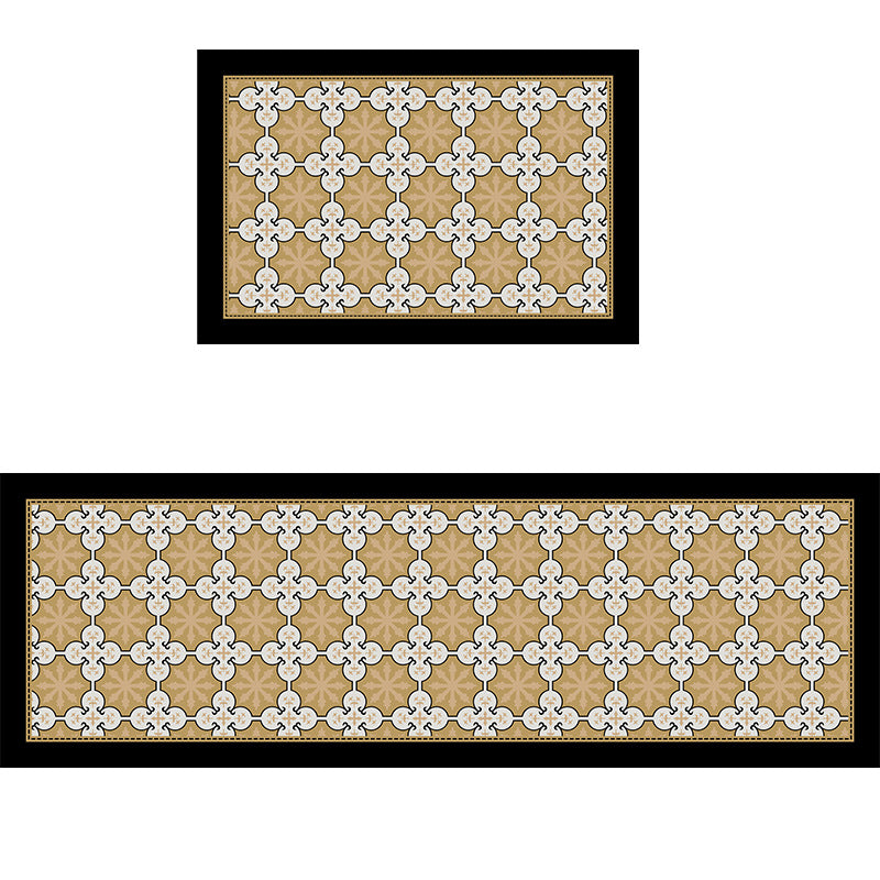 Geometric Pattern Bathroom Mat Set