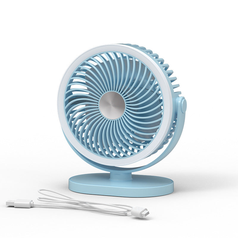 Ladies portable table fan with LED ring lighting Stornfield