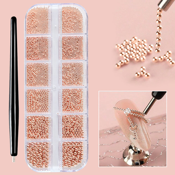 Decorative Nail Art Beads Set