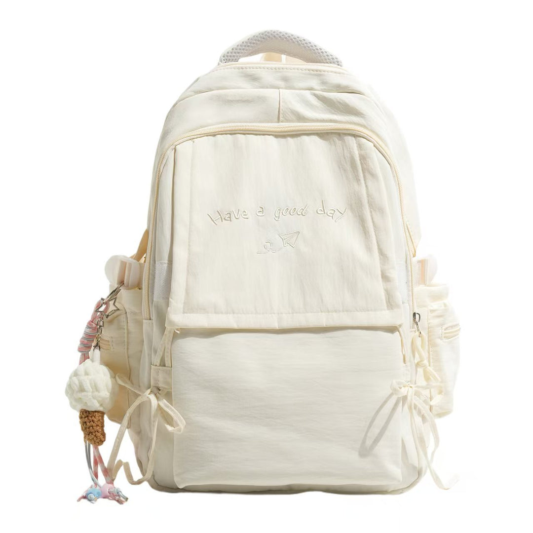 Backpack with Structured Design and Charming Inscription Stornfield