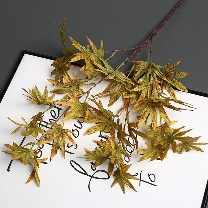 Decorative Faux Maple Leaf Stem for Home Decor