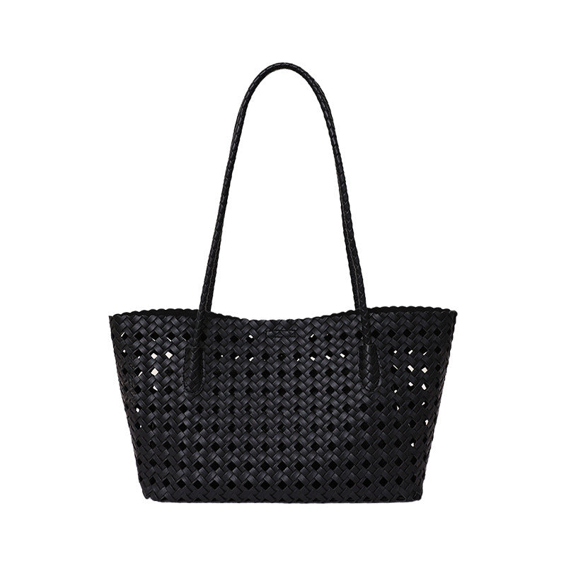 Woven Leather Tote Bag