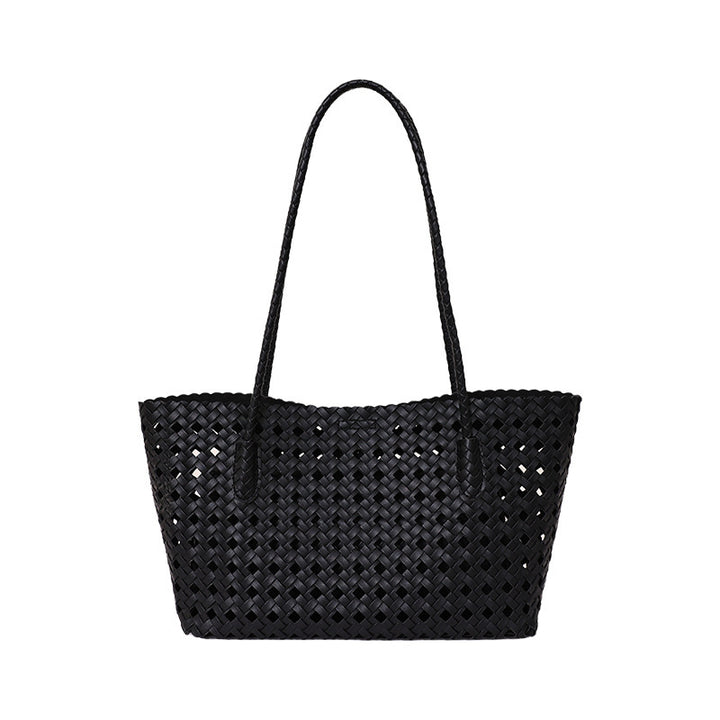 Woven Leather Tote Bag