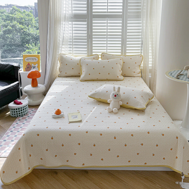 Quilted Space-Themed Bedspread Set with Pillow Shams