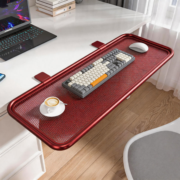 Slim Clamp-On Folding Side Desk Shelf Tray