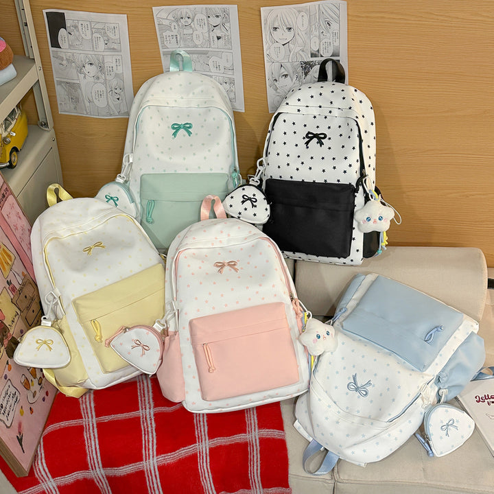 Playful Bow-Embellished Backpack Stornfield