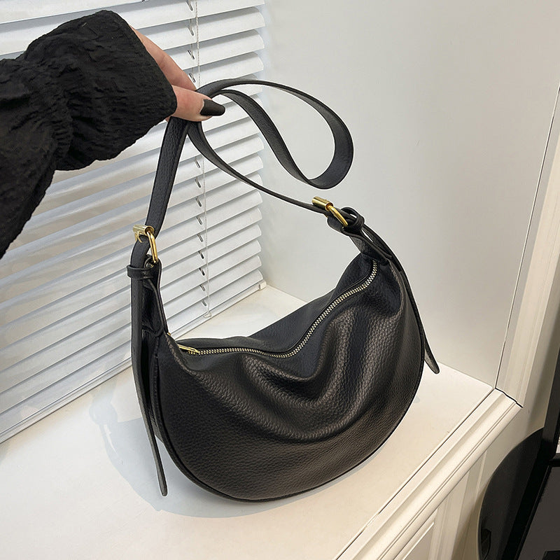 Textured Leather Sling Bag