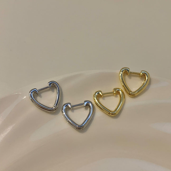 Heart-Shaped Earrings Made of Stainless Steel Stornfield
