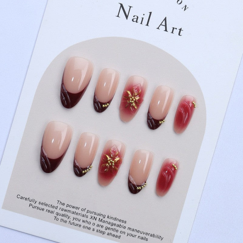 Elegant Floral Art Press-On Nails Stornfield