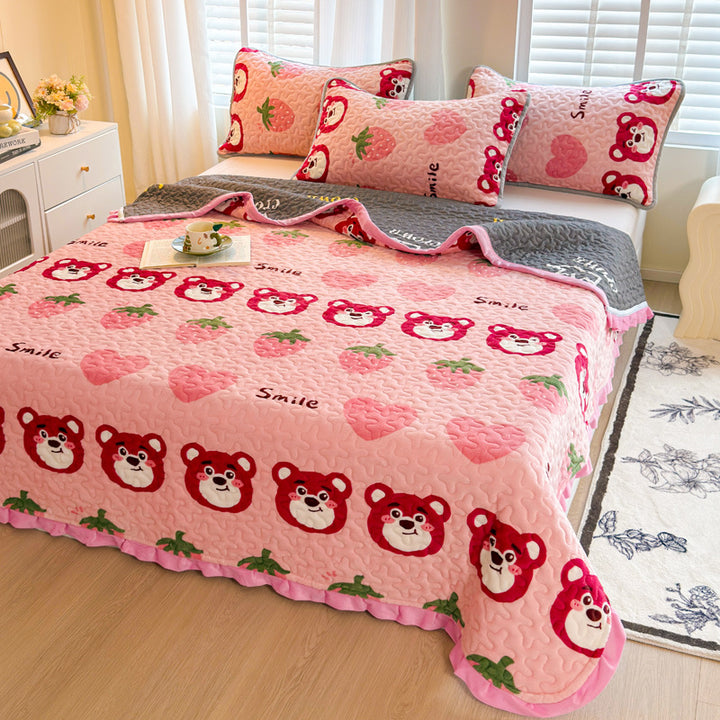 Playful Cartoon-Themed Bedspread Set