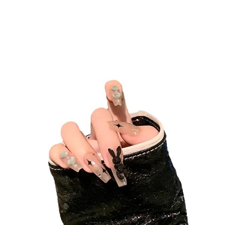 Artificial nails with decorative arches and pearls Stornfield