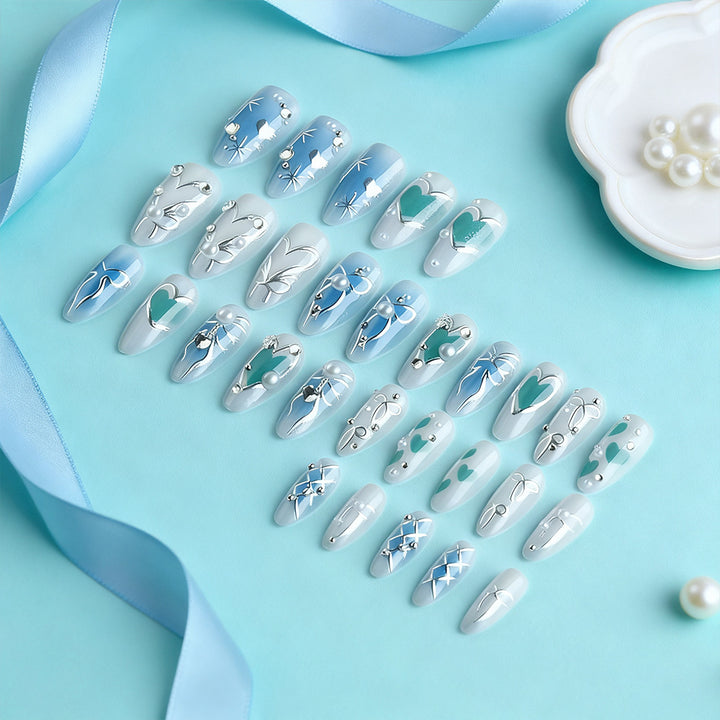 Artistic Crystal-Embellished Nail Art Set Stornfield