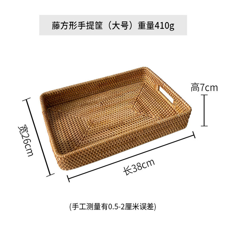 Ladies rectangular serving basket with practical handles Stornfield