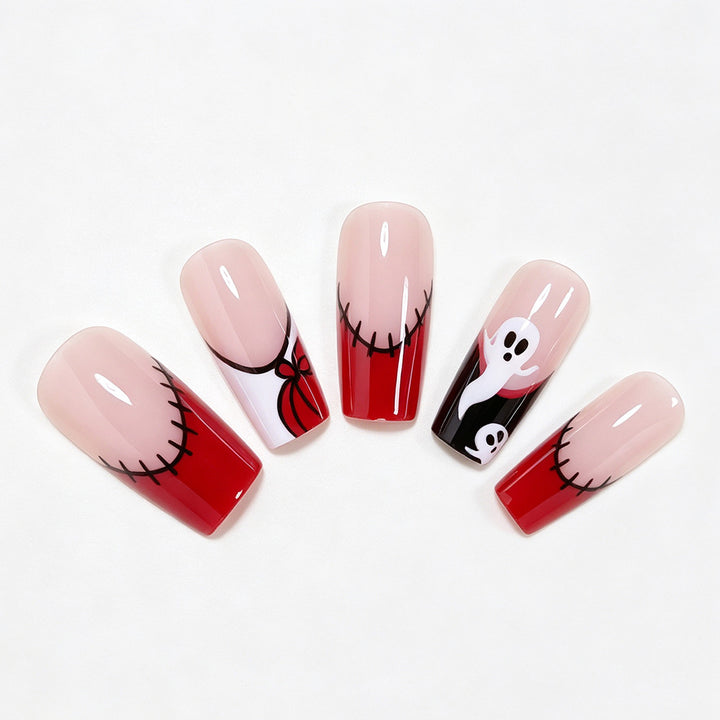 Creative Halloween-Themed Press-On Nail Art Stornfield