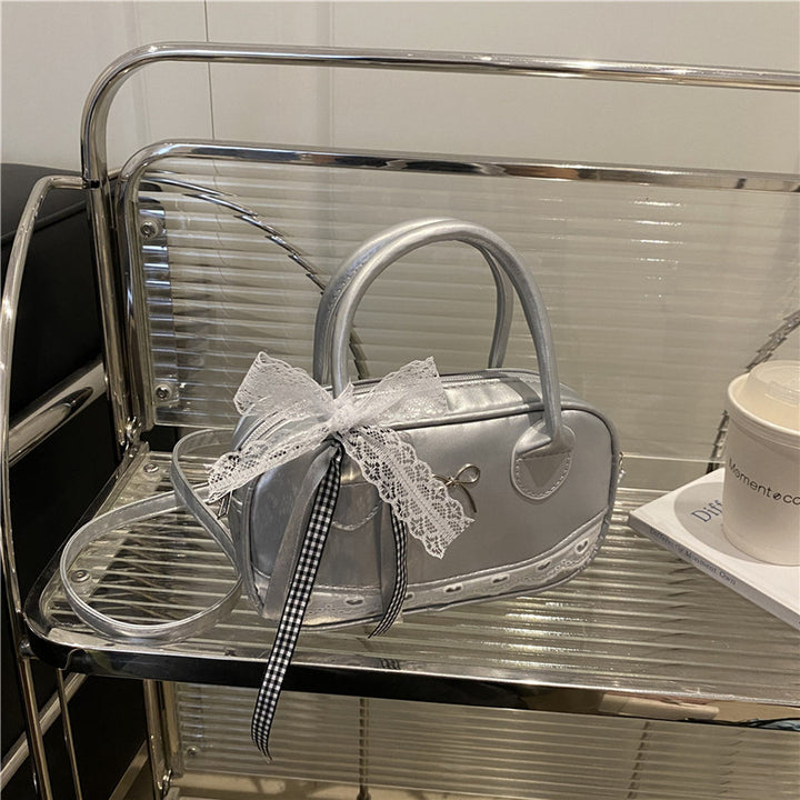 Elegant Lace-Trimmed Bow Handbag Stornfield