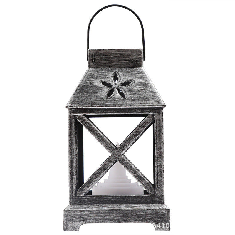 Vintage Lantern with Floral Design Stornfield
