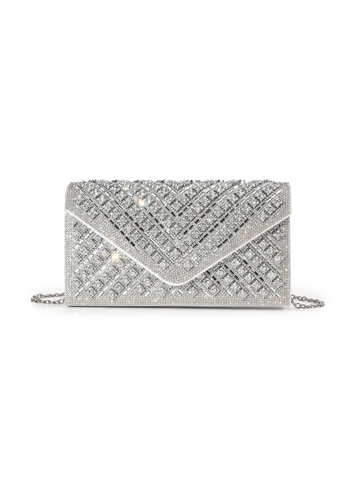 Crystal-Embellished Evening Clutch