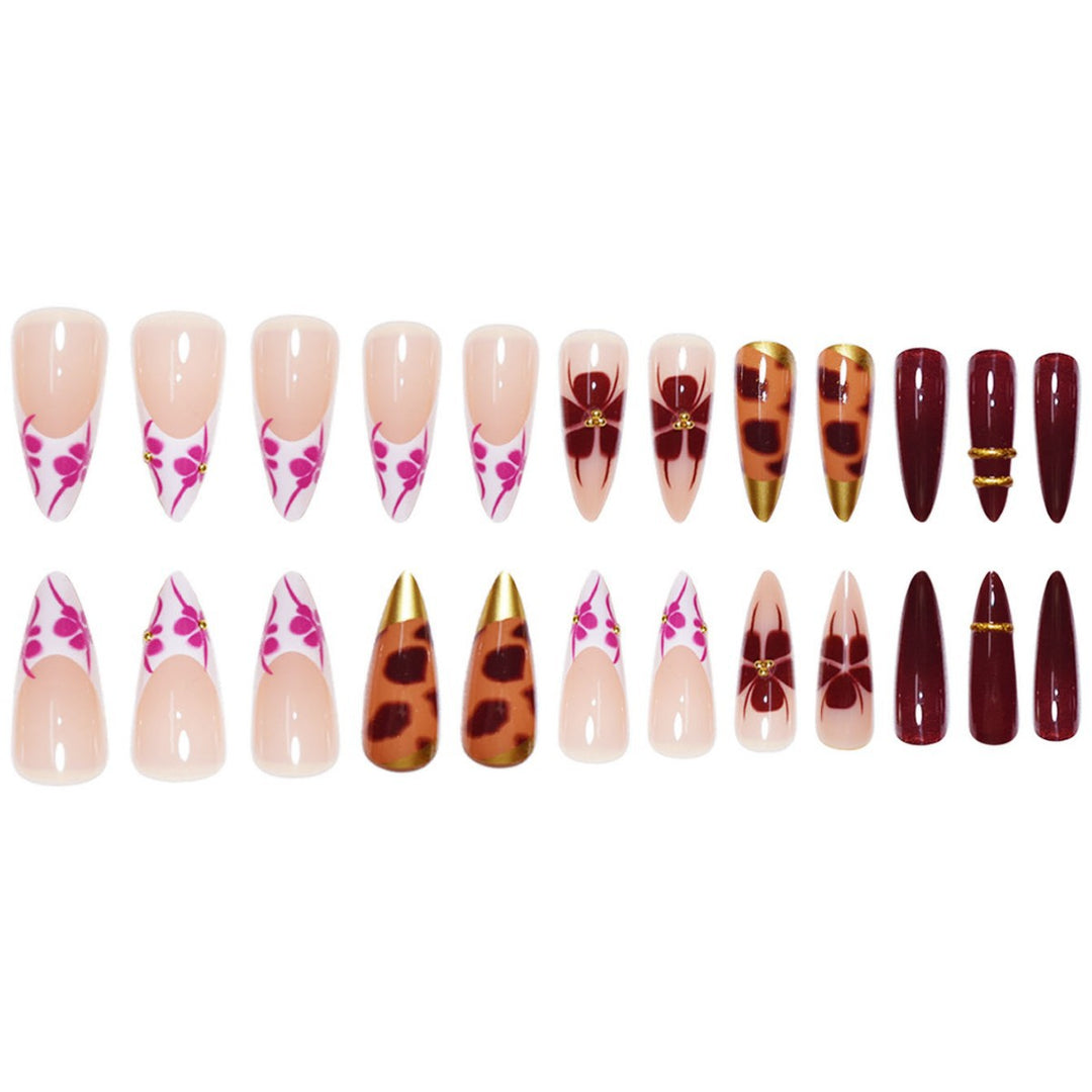 Artistic Long Stiletto Press-On Nail Extensions Stornfield