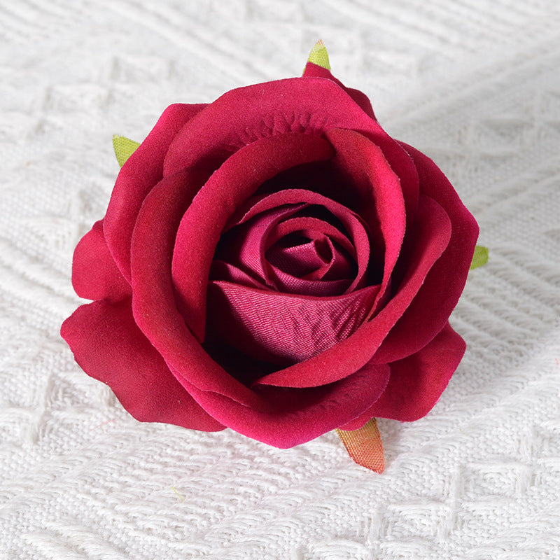 Decorative Velvet Rose Pin Brooch