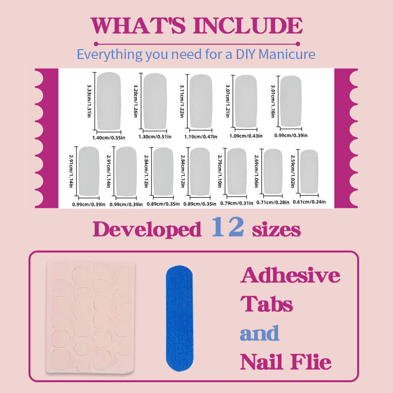 Artificial nail set with elegant decorations and modern design Stornfield