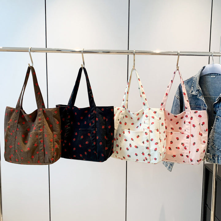WoStylish Corduroy Shopping Tote Stornfield