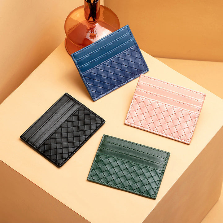 Woven Leather Card Holder Stornfield