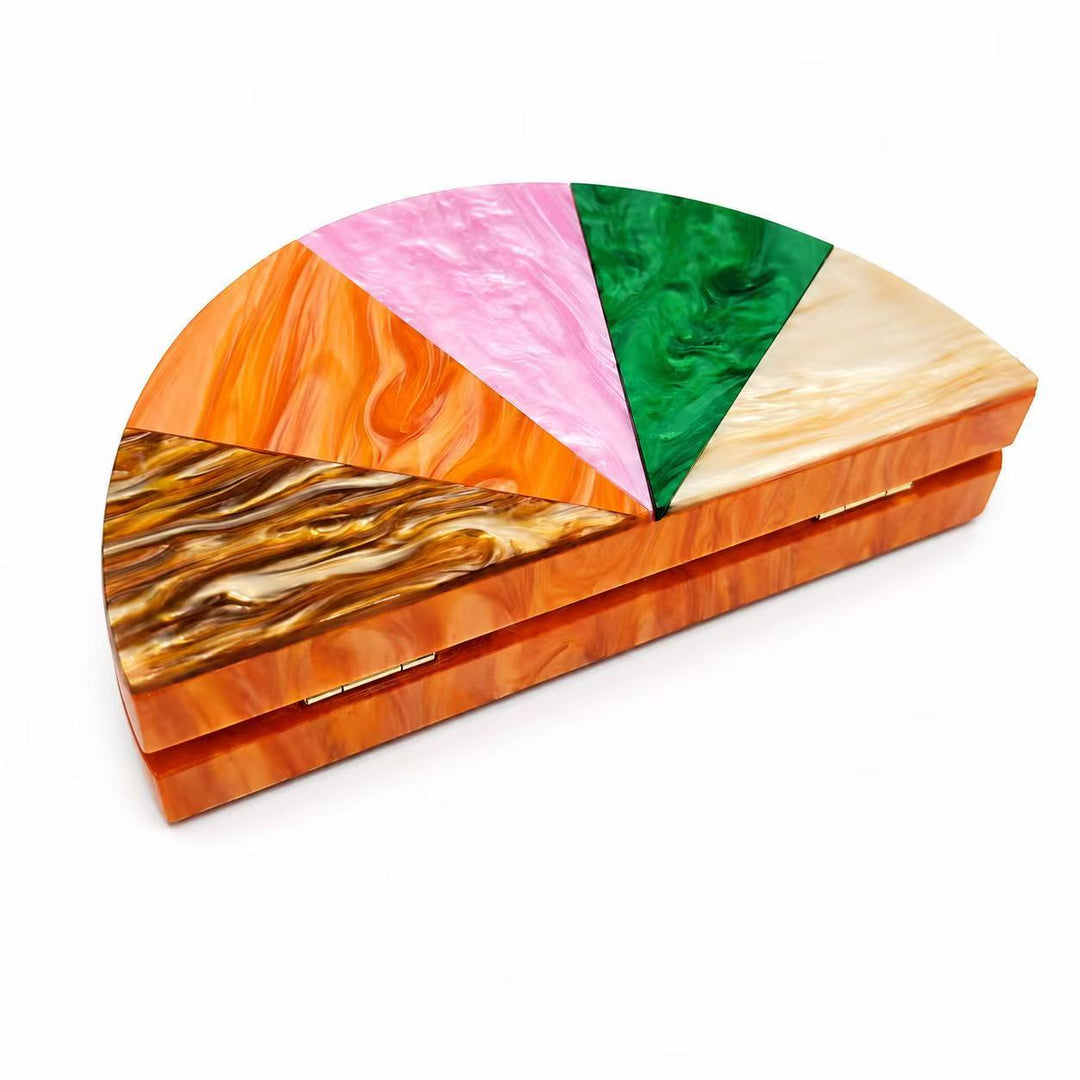 Decorative Geometric Acrylic Clutch