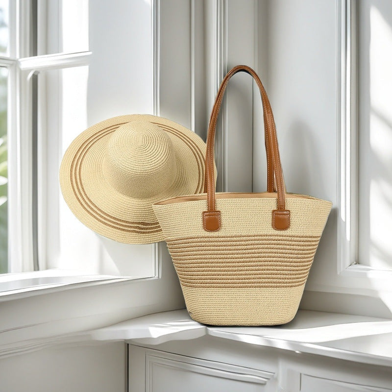 Beach bag with colorful stripes Stornfield