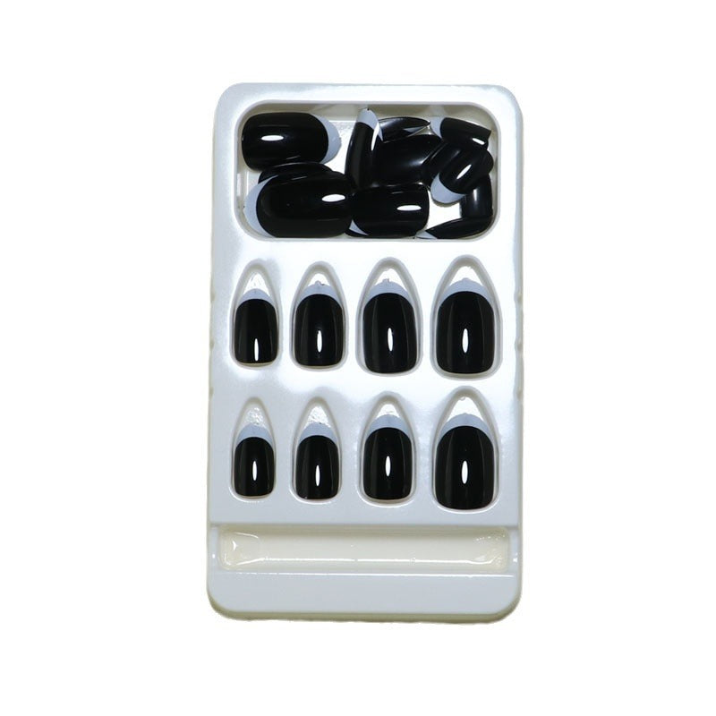 Elegant French Tip Press-On Nail Set Stornfield