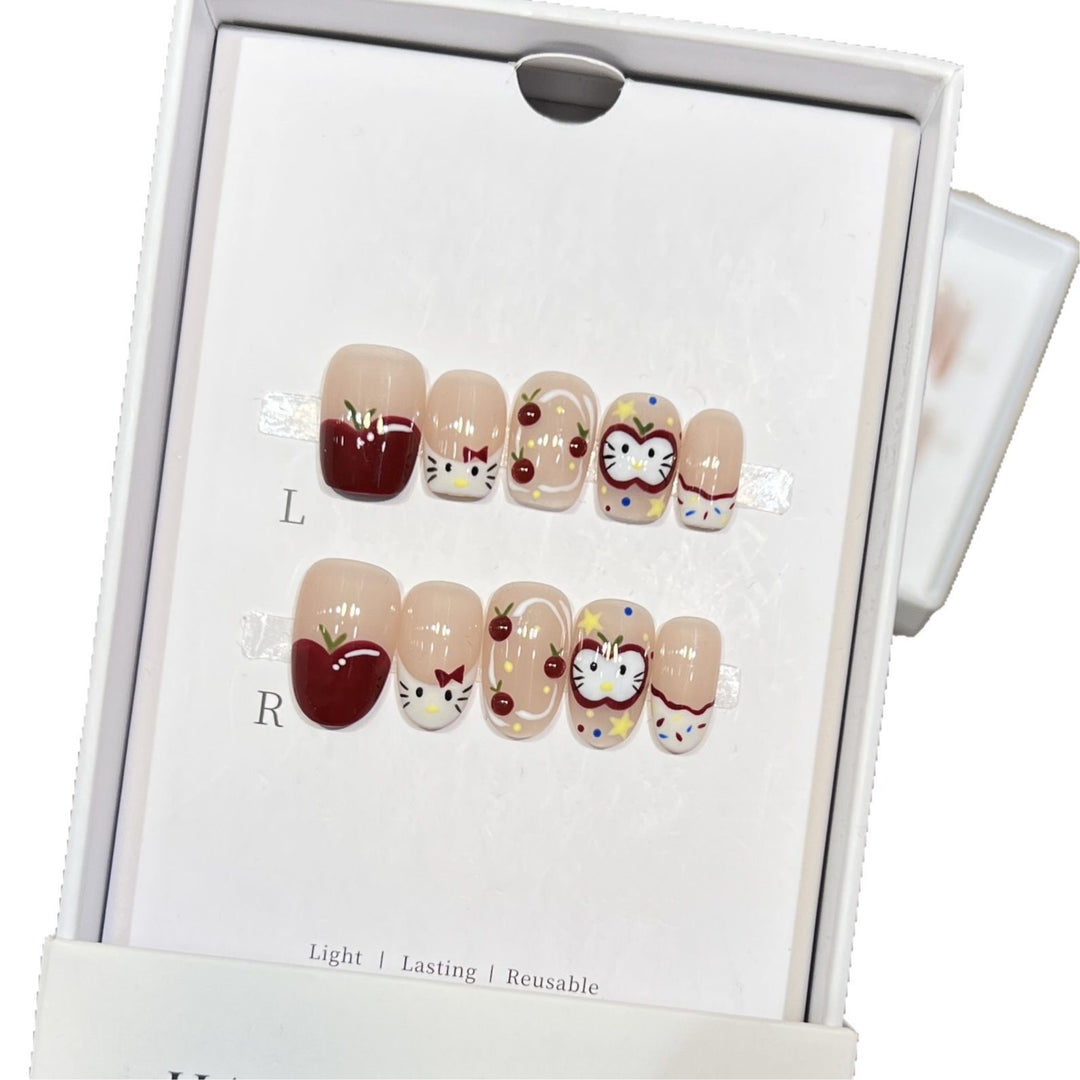 Artistic Character-Themed Press-On Nail Art Set Stornfield