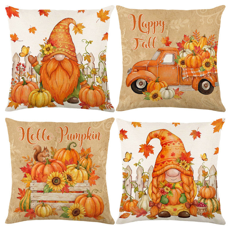 Decorative Autumn Pumpkin Throw Pillow Cover