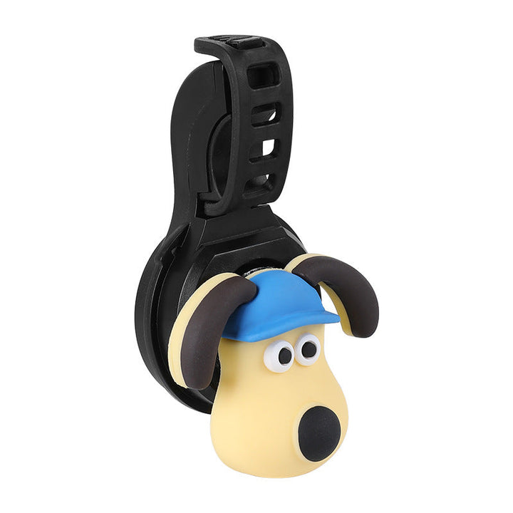 silicone cartoon dog head handlebar horn bell universal strap mount for e-bikes scooters Stornfield