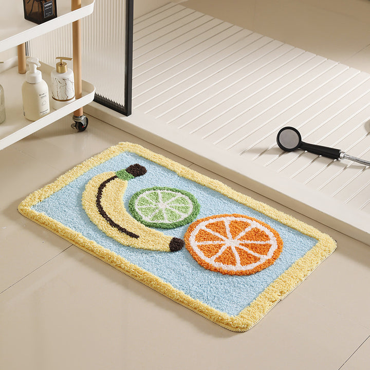 Artistic Leaf Pattern Bath Mat
