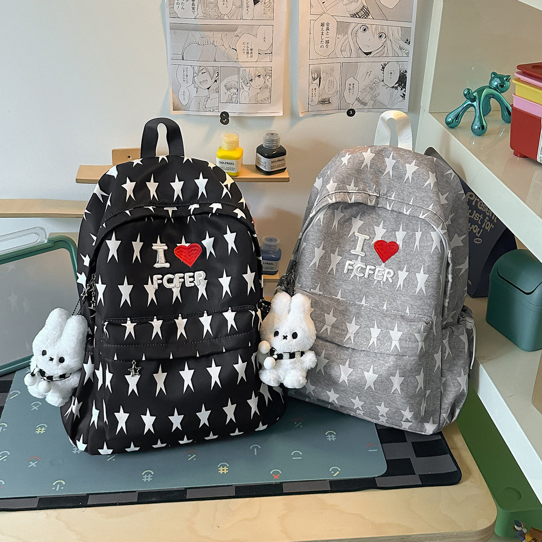 Casual Star-Patterned Backpack Stornfield