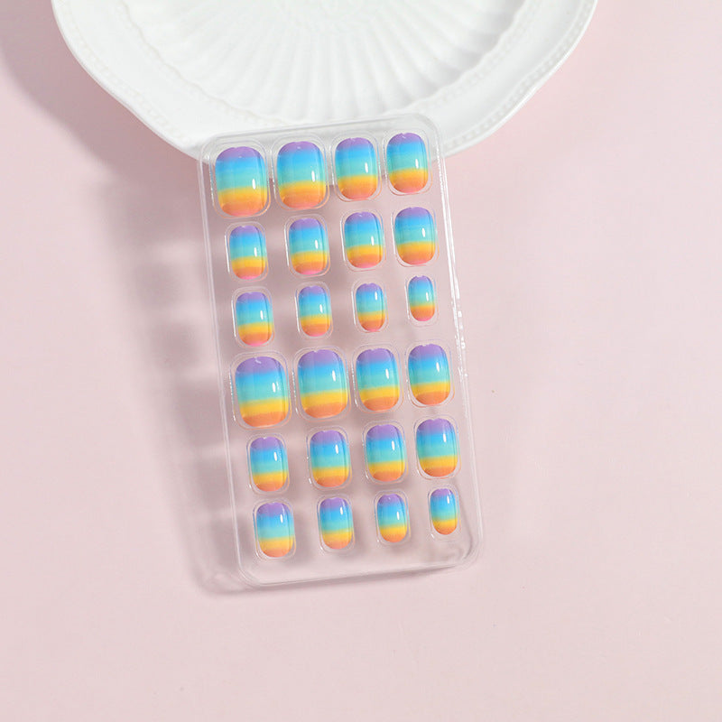 Rainbow Gradient Press-On Nail Tips Stornfield