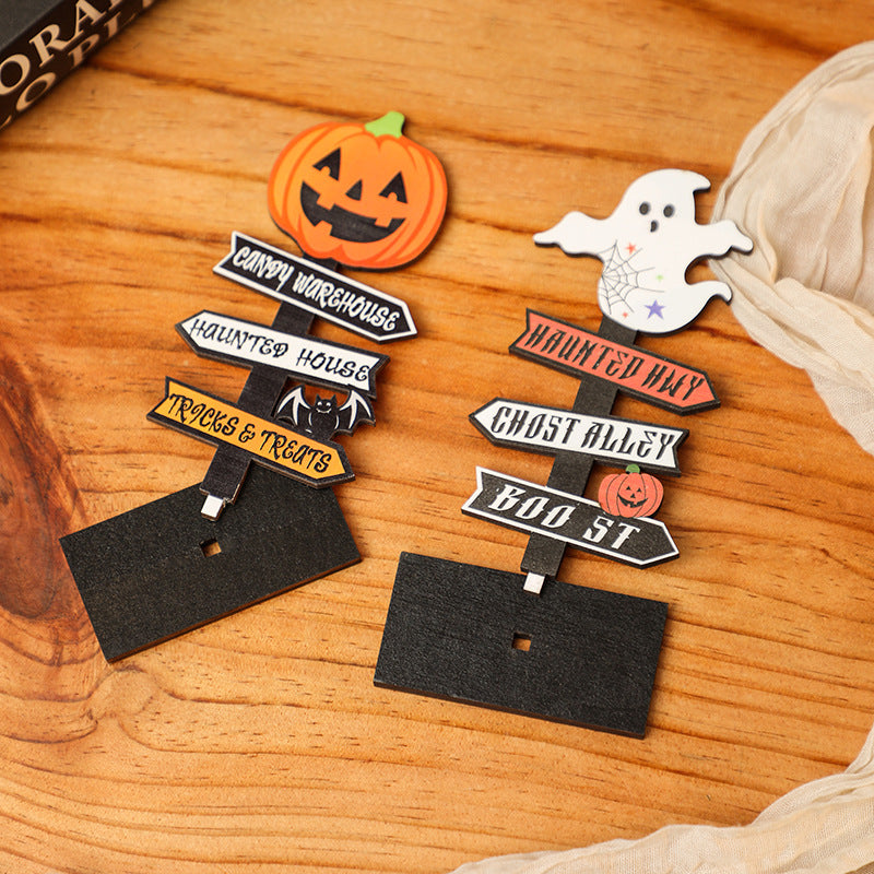 Creative Halloween Decor Sign with Pumpkin Motif Stornfield