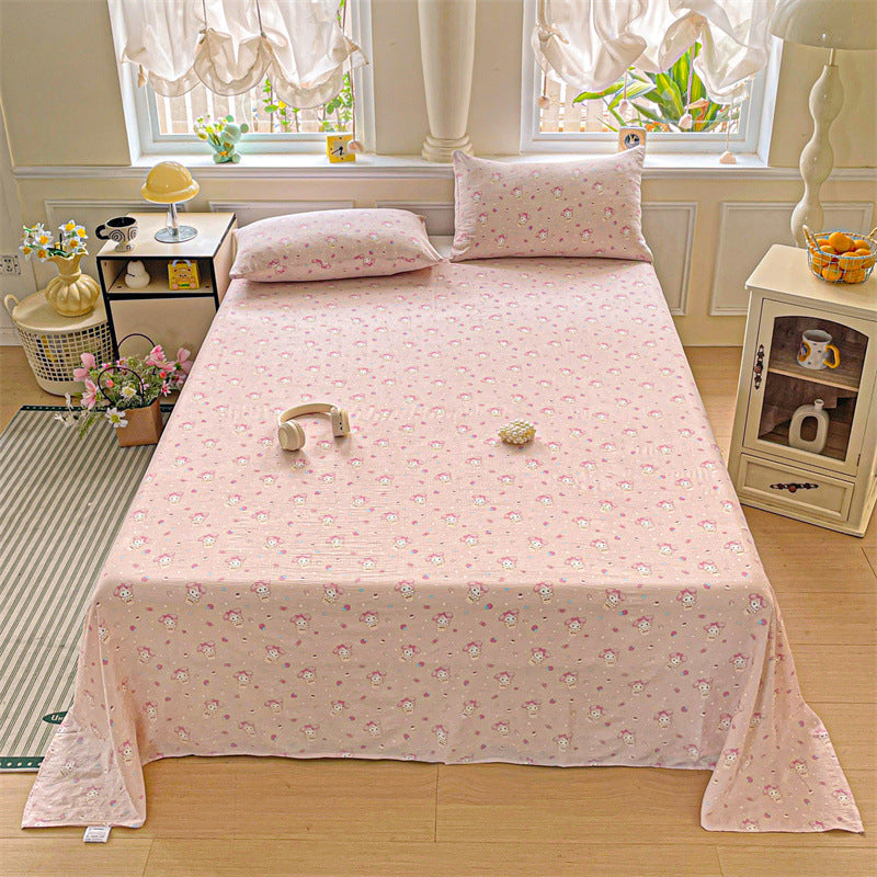 Cartoon-Themed Fitted Bed Sheet Set