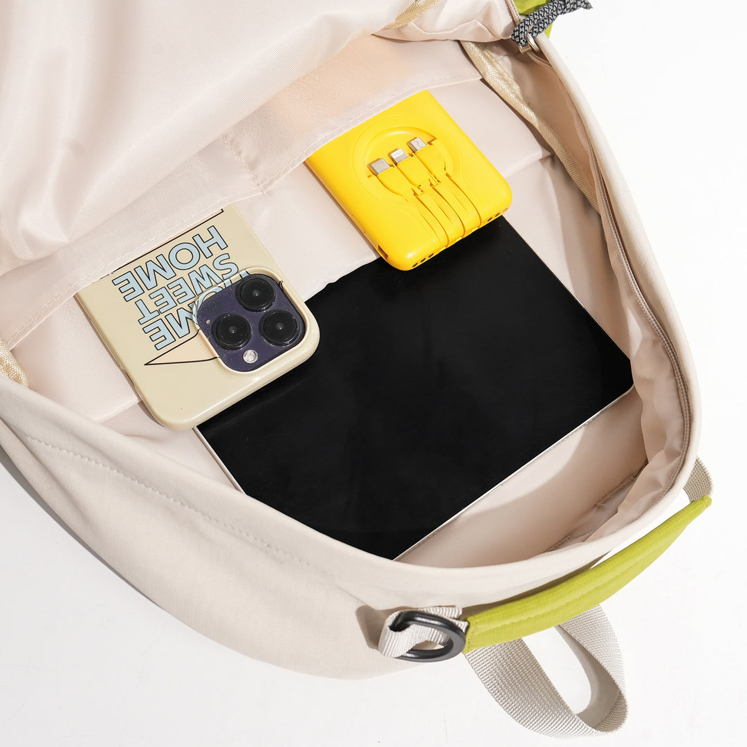 Unisex spacious leisure and travel backpack with padded laptop compartment and elastic front bungee Stornfield