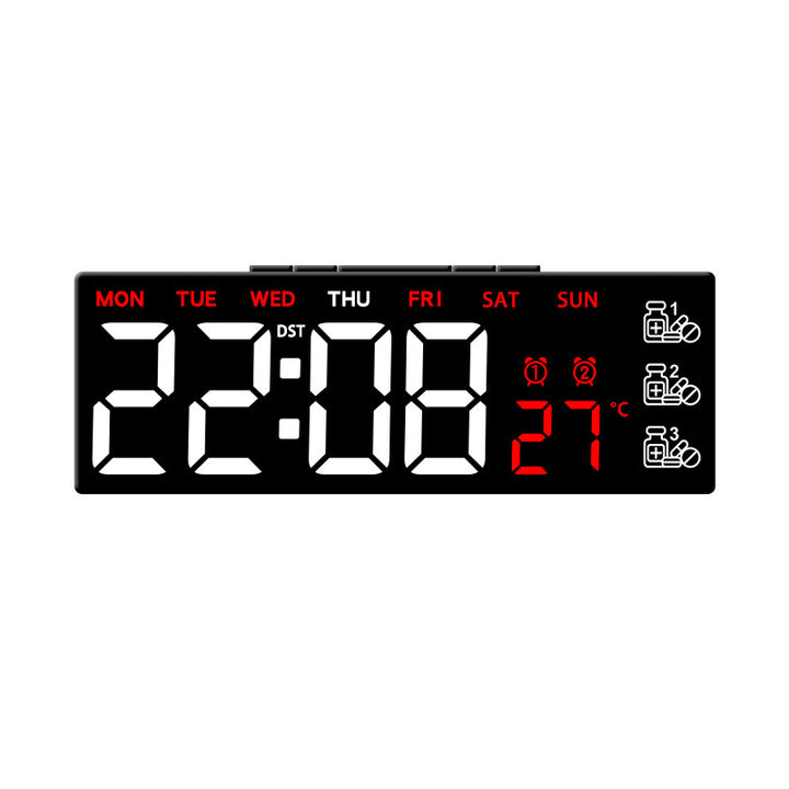 Digital LED desk clock with temperature and day of the week display Stornfield