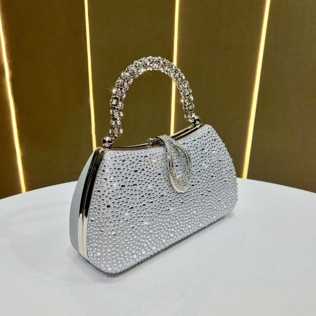 Rhinestone-Embellished Evening Bag