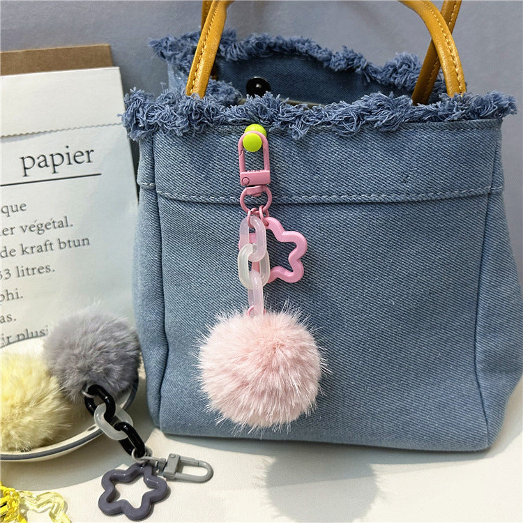 Cute Fuzzy Pom-Pom Keychain Stornfield