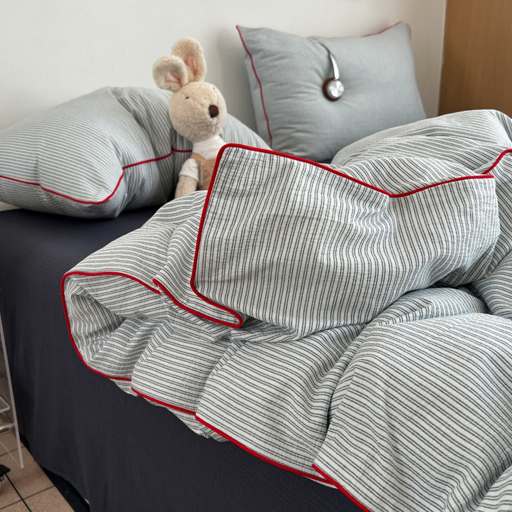 Striped Soft Duvet Cover Set