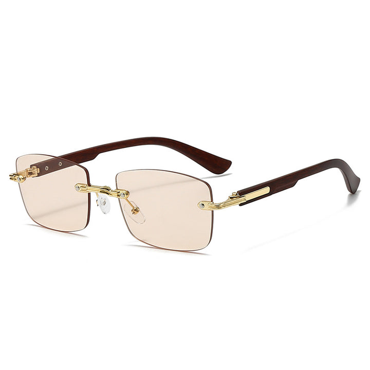 Women's fashionable square sunglasses with elegant wooden accents Stornfield