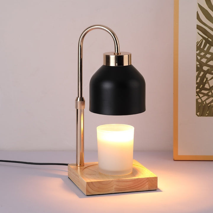 Modern Minimalist Table Lamp with Integrated Candle Holder