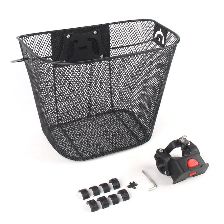 Front Quick Release Mesh Bicycle Basket with Locking Handlebar Mount Stornfield