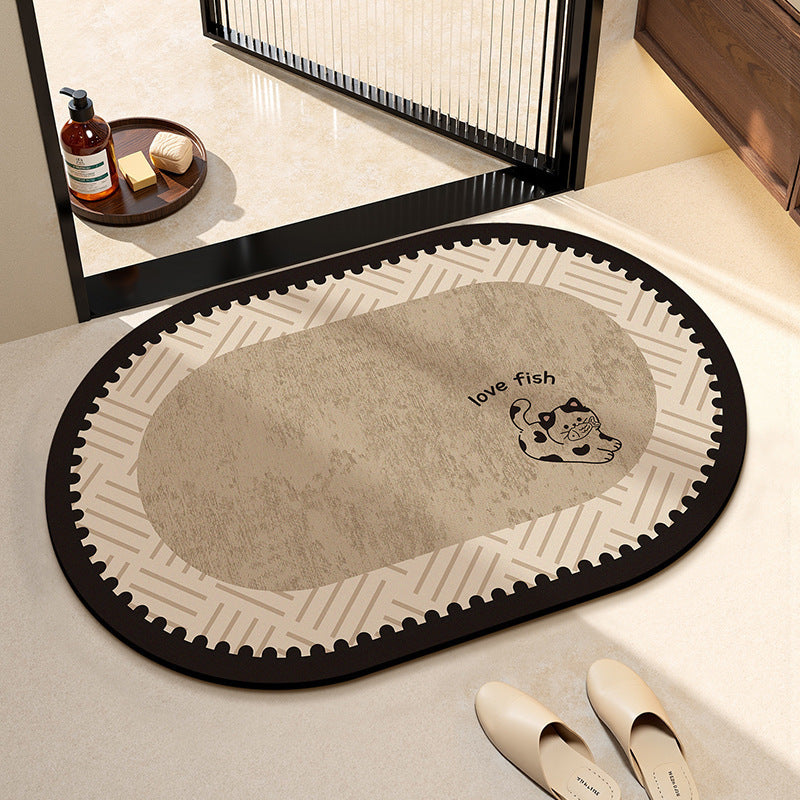Cute Cat-Themed Kitchen Area Mat