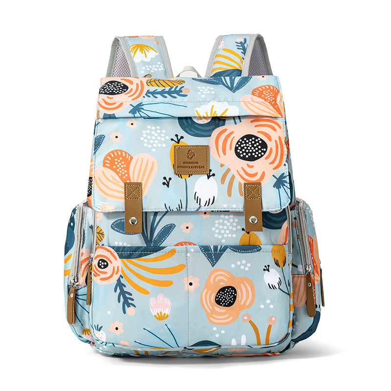 Playful Patterned Multi-Compartment Backpack Stornfield